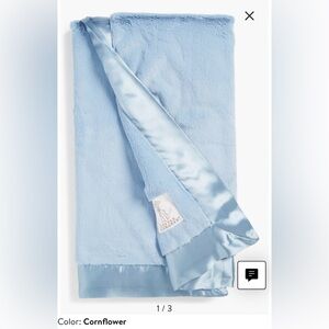 Little Giraffe Lux Baby Blanket - blue